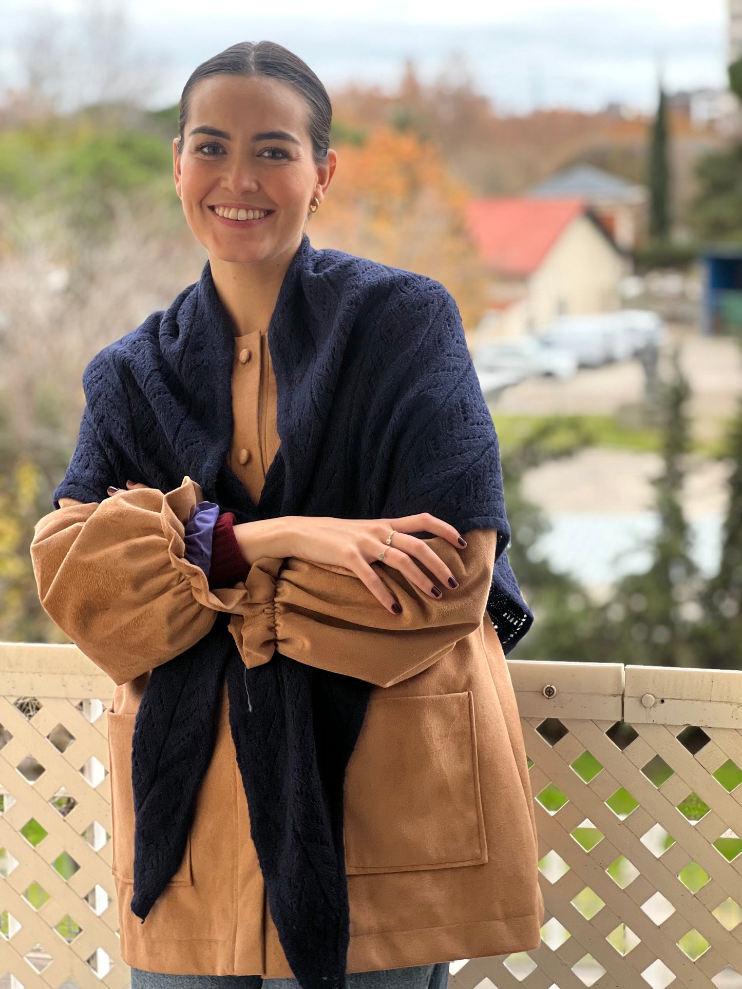 BANDANA CON BOLSA PERSONALIZABLE -MARINO