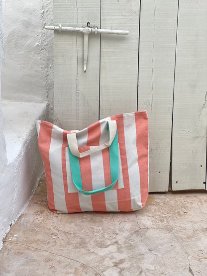 BOLSA CAROLA - RAYAS SALMÓN