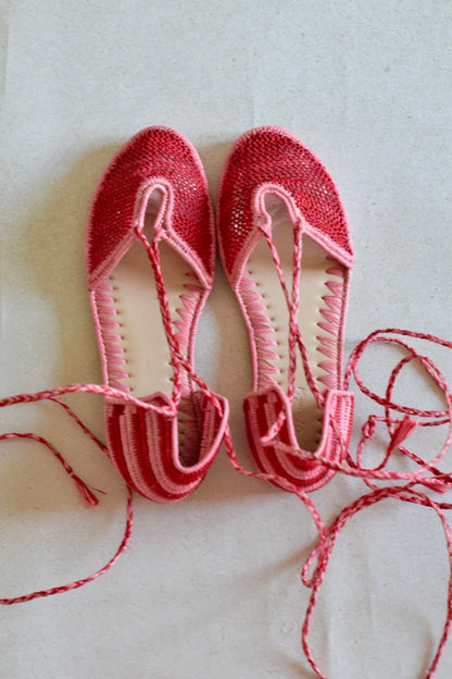 SANDALIAS TULUM - ROJAS Y ROSA -