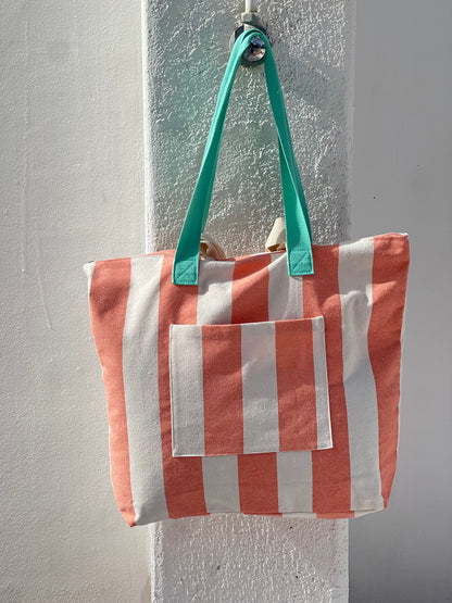 BOLSA CAROLA - RAYAS SALMÓN