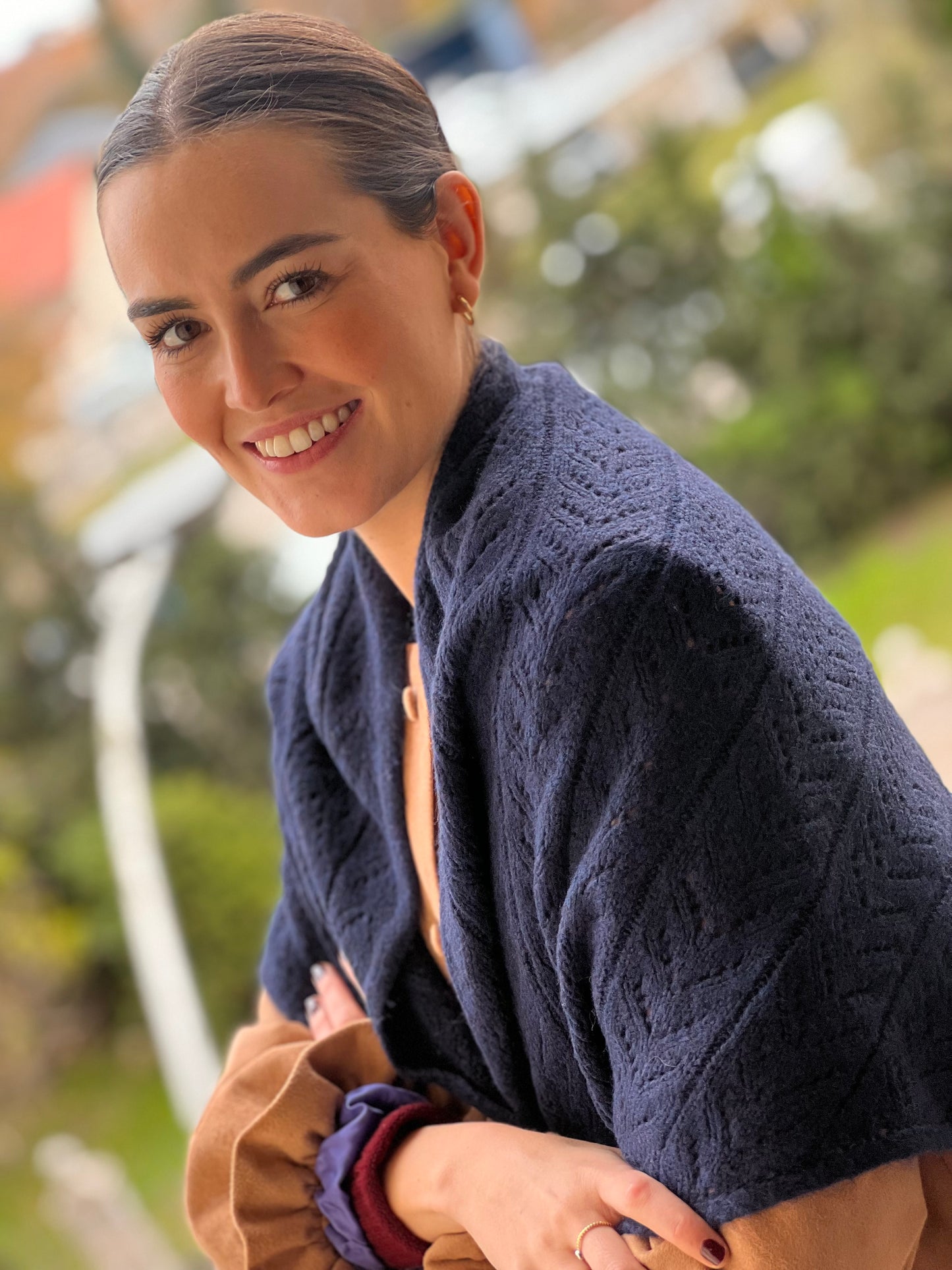 BANDANA CON BOLSA PERSONALIZABLE -MARINO