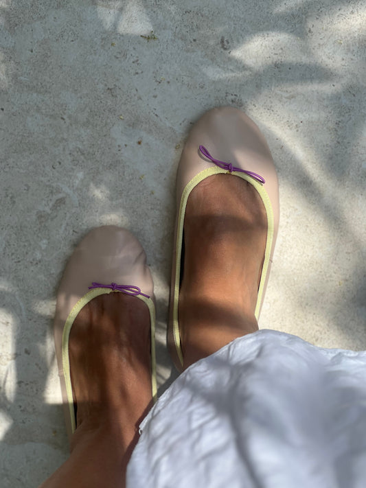 BAILARINAS NUDE CON AMARILLO PASTEL -