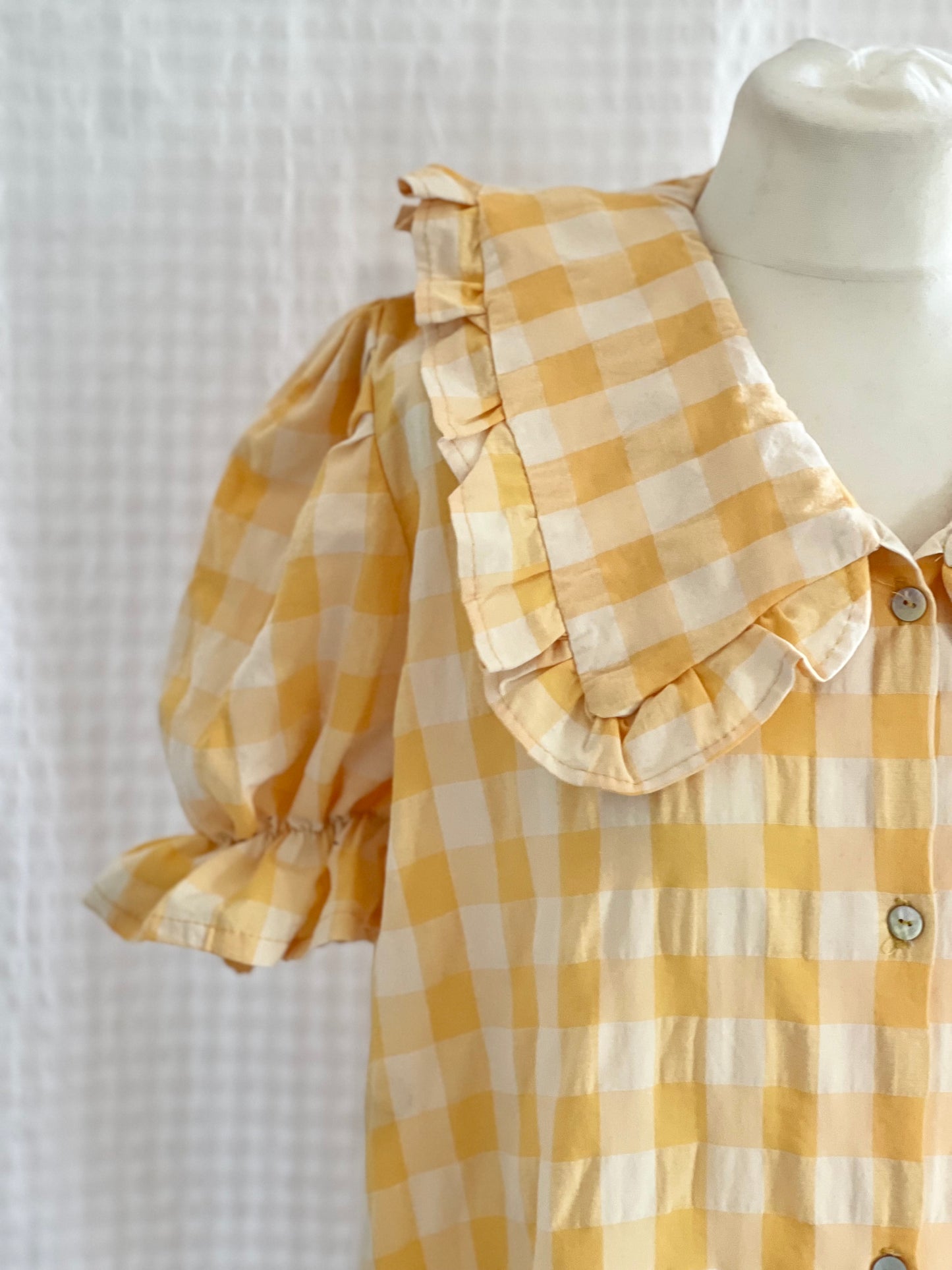 VESTIDO DANIELA - VICHY AMARILLO