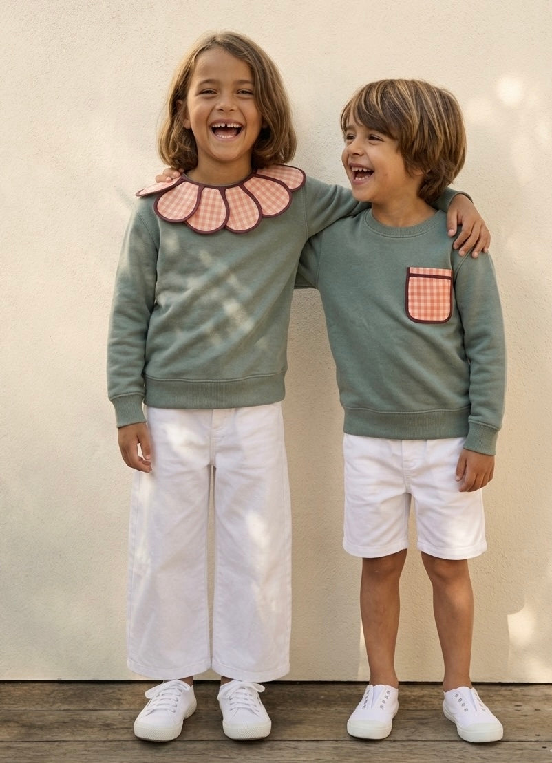 SUDADERA VERDE - KIDS -