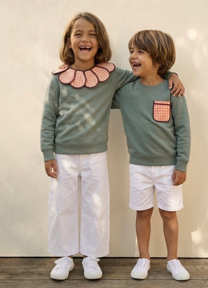 SUDADERA VERDE - KIDS -