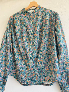 BLUSA PATRICIA FLORES AZULES