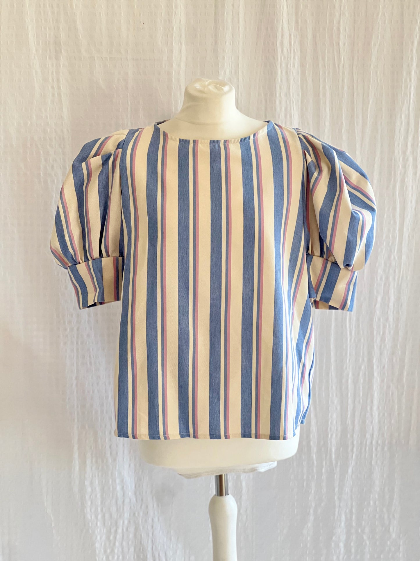 BLUSA FERNANDA - RAYAS AZUL