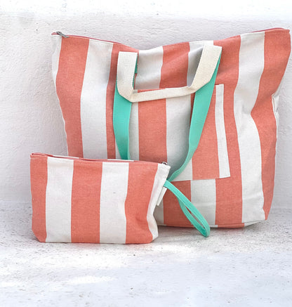 BOLSA CAROLA - RAYAS SALMÓN