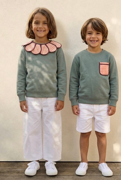 SUDADERA VERDE - KIDS -
