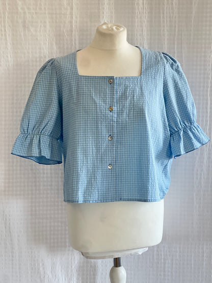 BLUSA CLAUDIA - VICHY AZUL