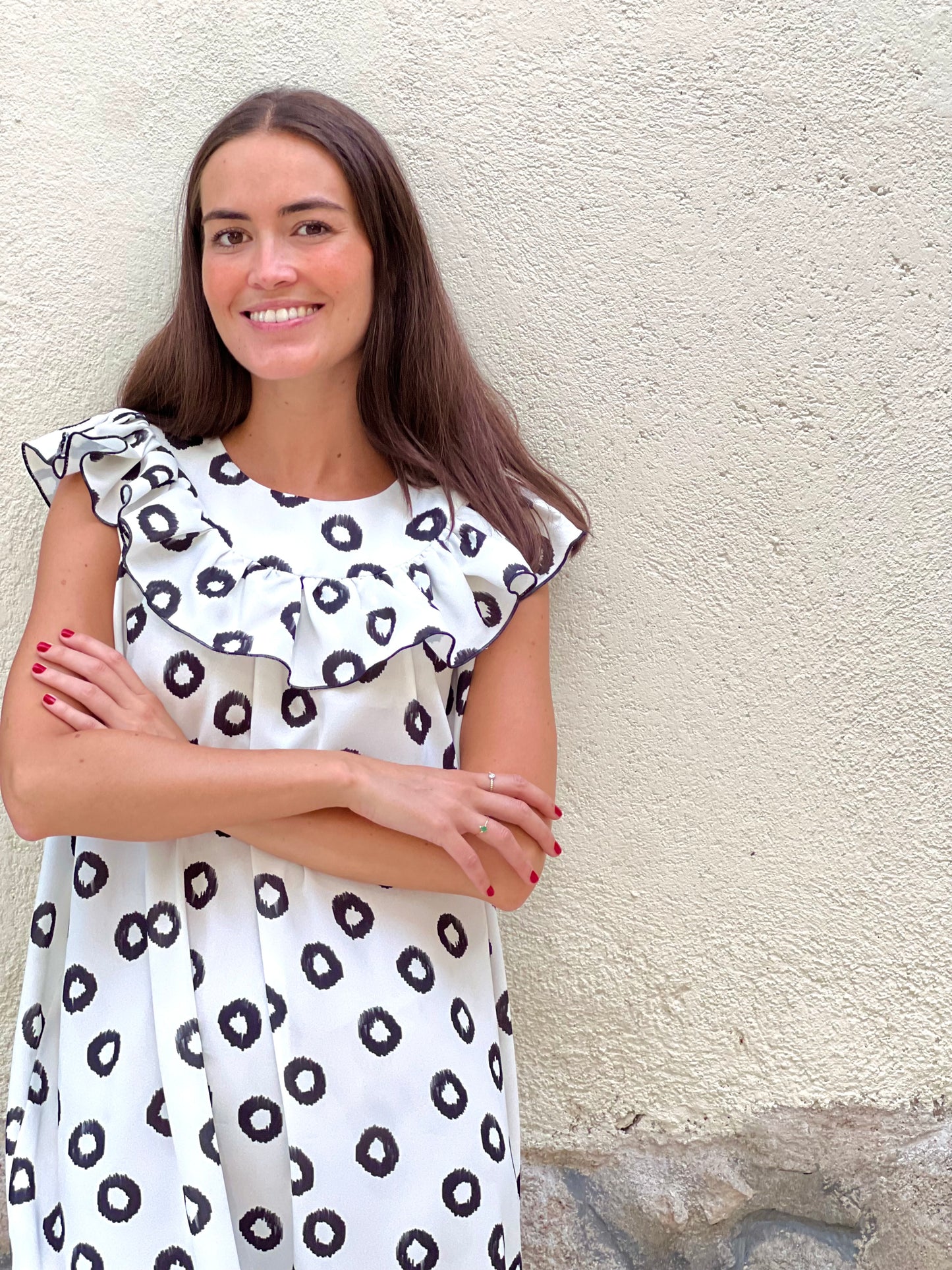 VESTIDO CONSTANZA - BLANCO Y NEGRO