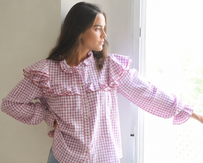 BLUSA OLIVIA - VICHY MALVA