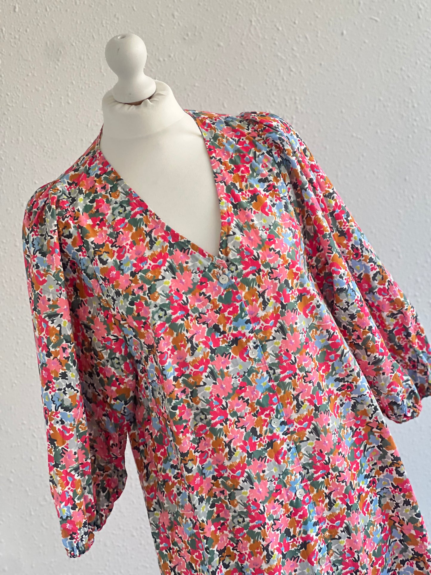 VESTIDO EUGENIA - FLORECITAS ROSA