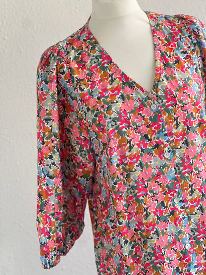 VESTIDO EUGENIA - FLORECITAS ROSA