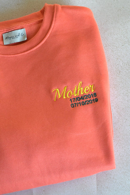 SUDADERA MOTHER - PERSONALIZADA - CORAL