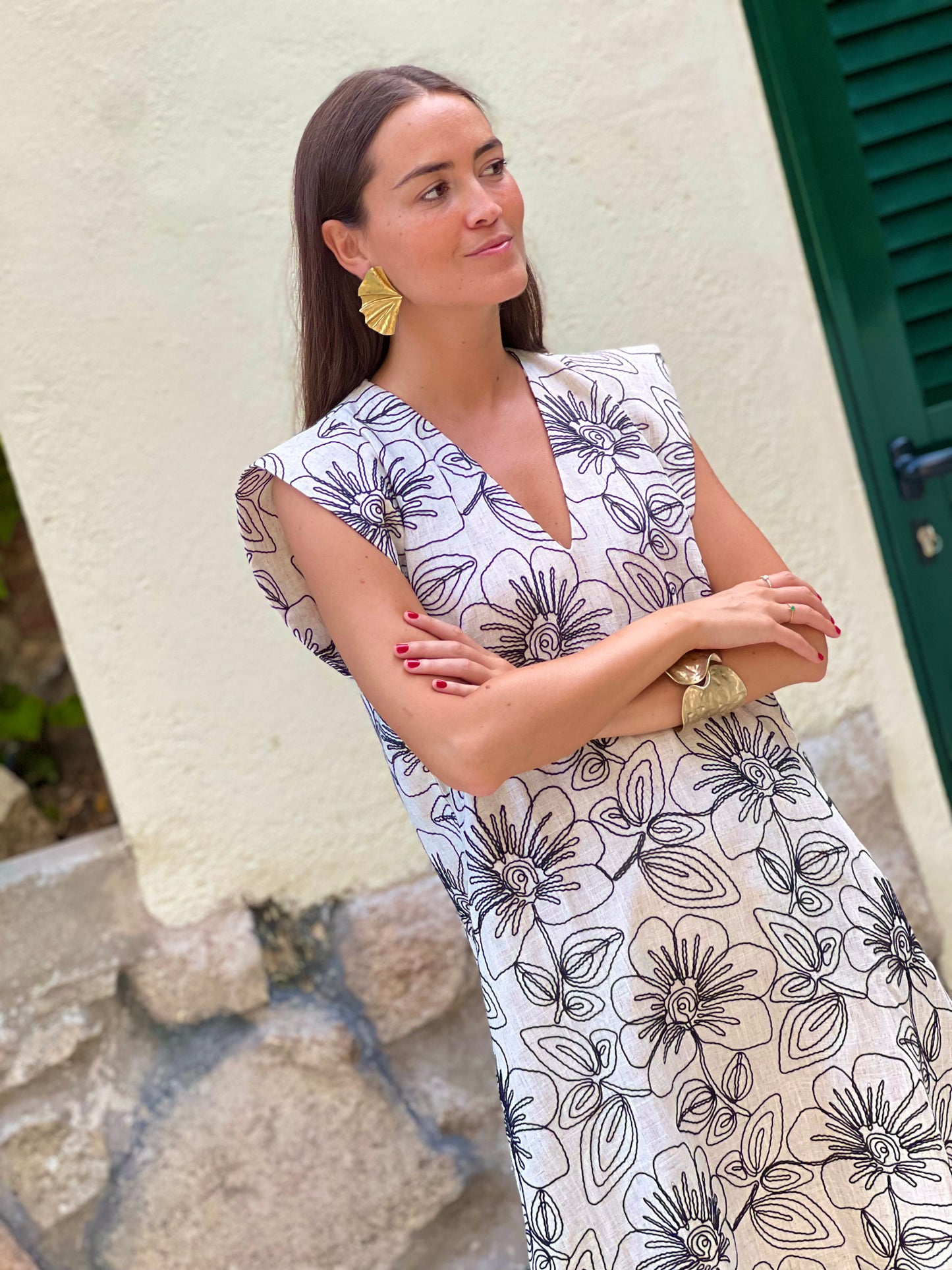 VESTIDO CARLOTA - BLANCO Y NEGRO