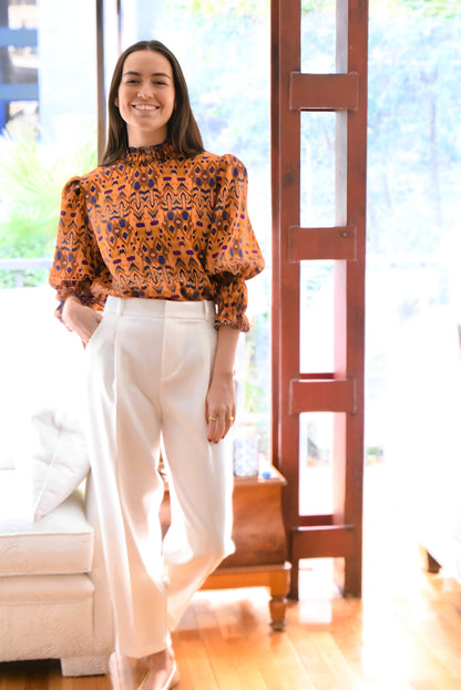 BLUSA BRUNA - IKAT MOSTAZA -