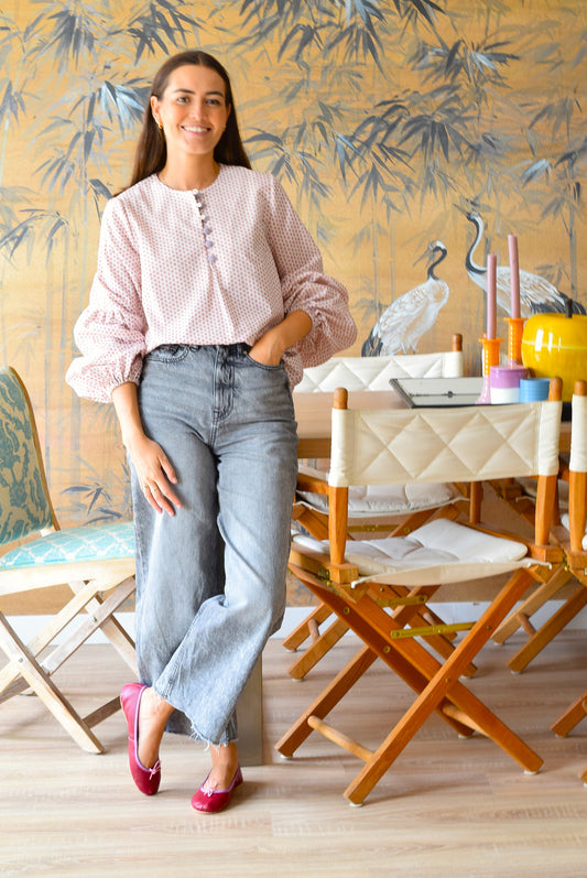 BLUSA GENOVEVA - FLORECITAS - PREORDER 15 SEPTIEMBRE