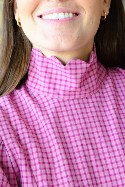 BLUSA MENCÍA - VICHY ROSA - PREORDER 9 OCTUBRE
