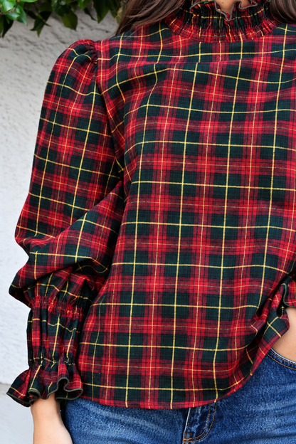BLUSA BRUNA - TARTAN - PREORDER 6 NOVIEMBRE