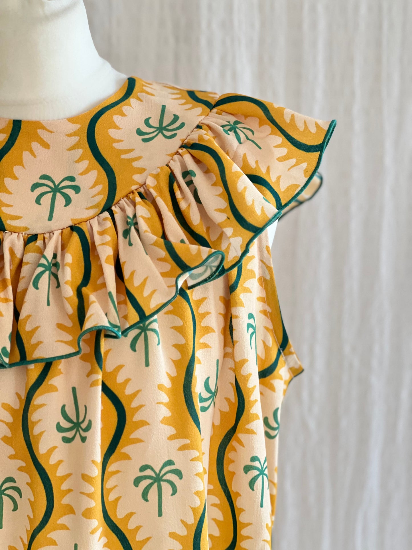 BLUSA CONSTANZA - PALMERAS AMARILLAS