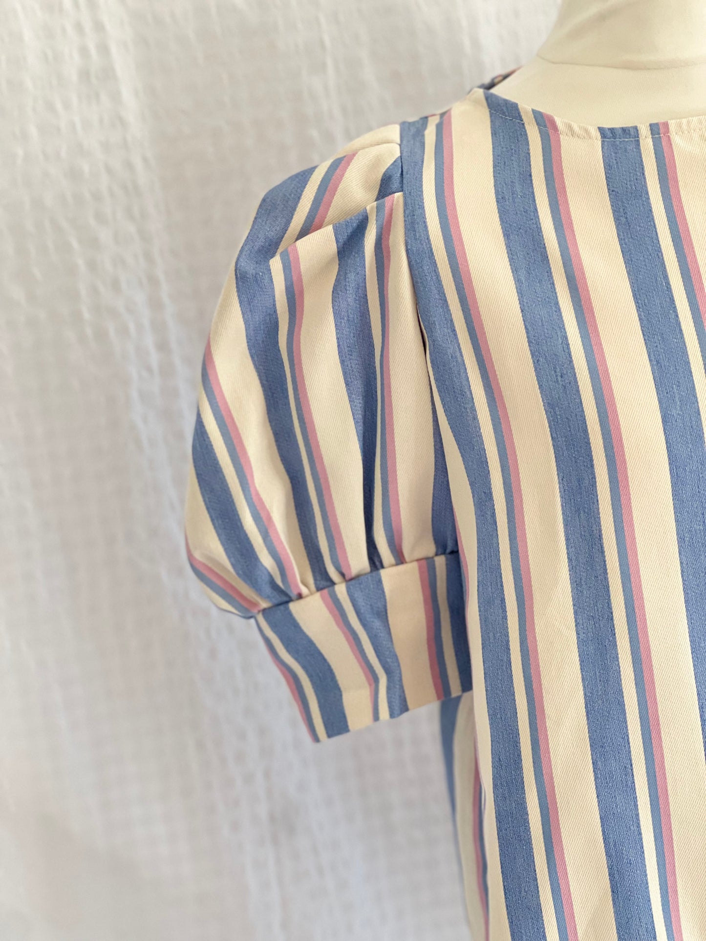 BLUSA FERNANDA - RAYAS AZUL