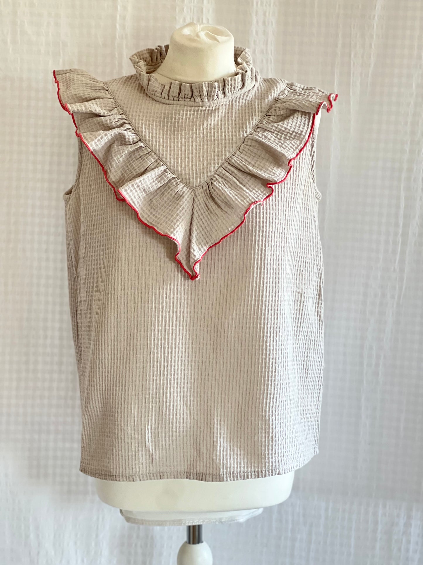 BLUSA ALBERTA - TOPO Y CORAL