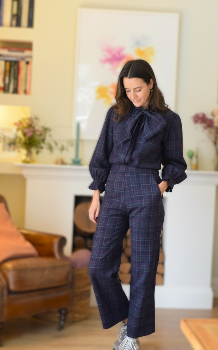 BLUSA RAFAELA - TARTAN VERDE - PREORDER 26 NOVIEMBRE