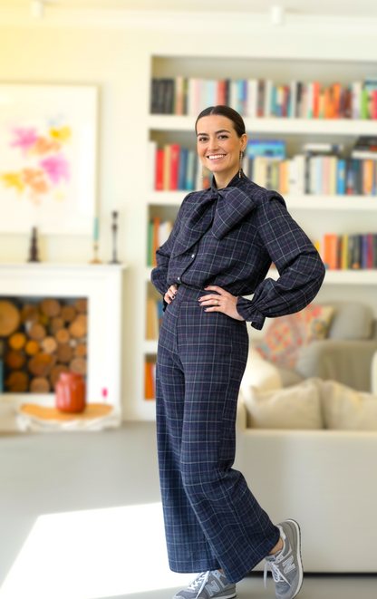 BLUSA RAFAELA - TARTAN VERDE - PREORDER 26 NOVIEMBRE