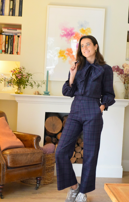 BLUSA RAFAELA - TARTAN VERDE - PREORDER 26 NOVIEMBRE