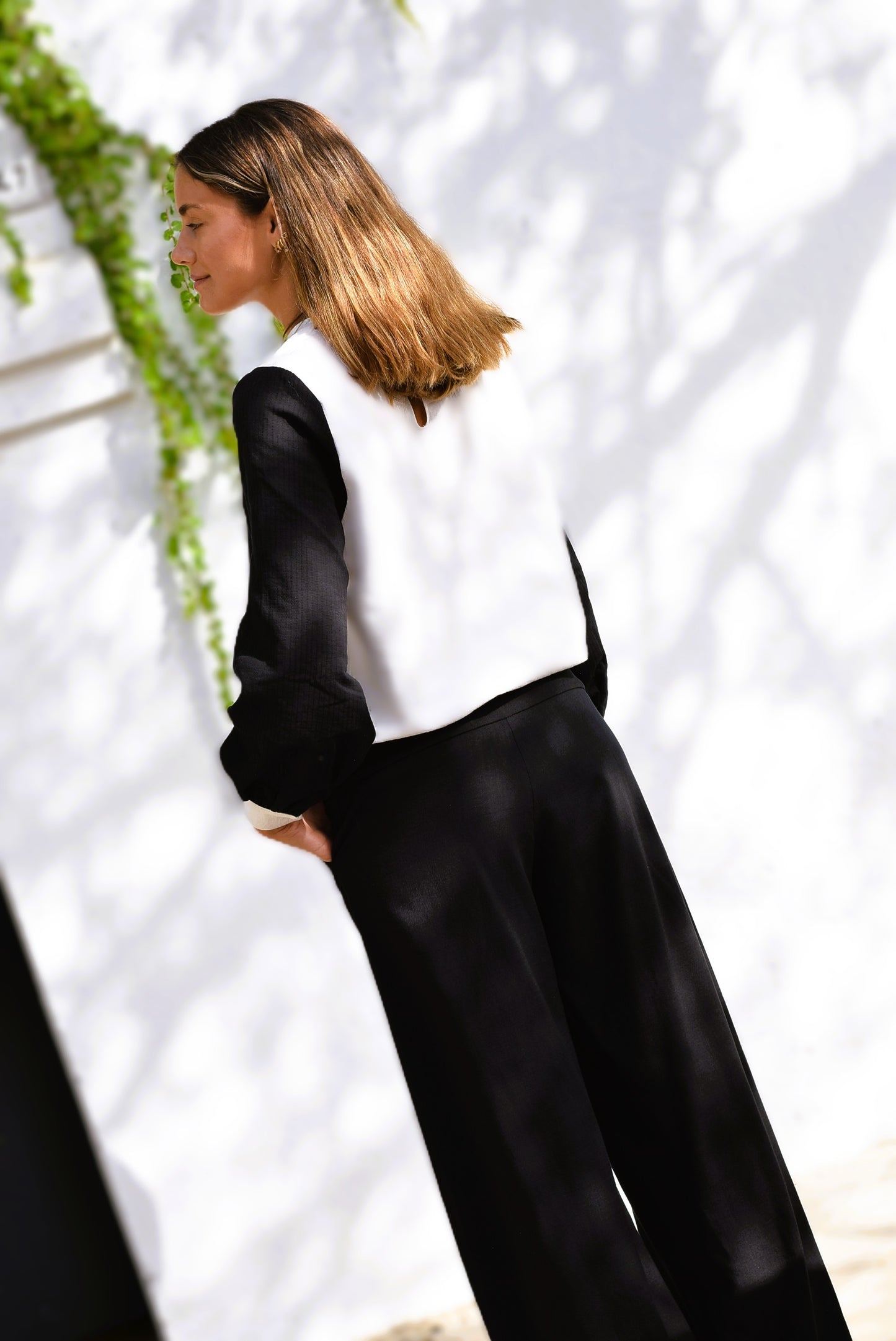 BLUSA CAROLA - NEGRA Y BLANCA