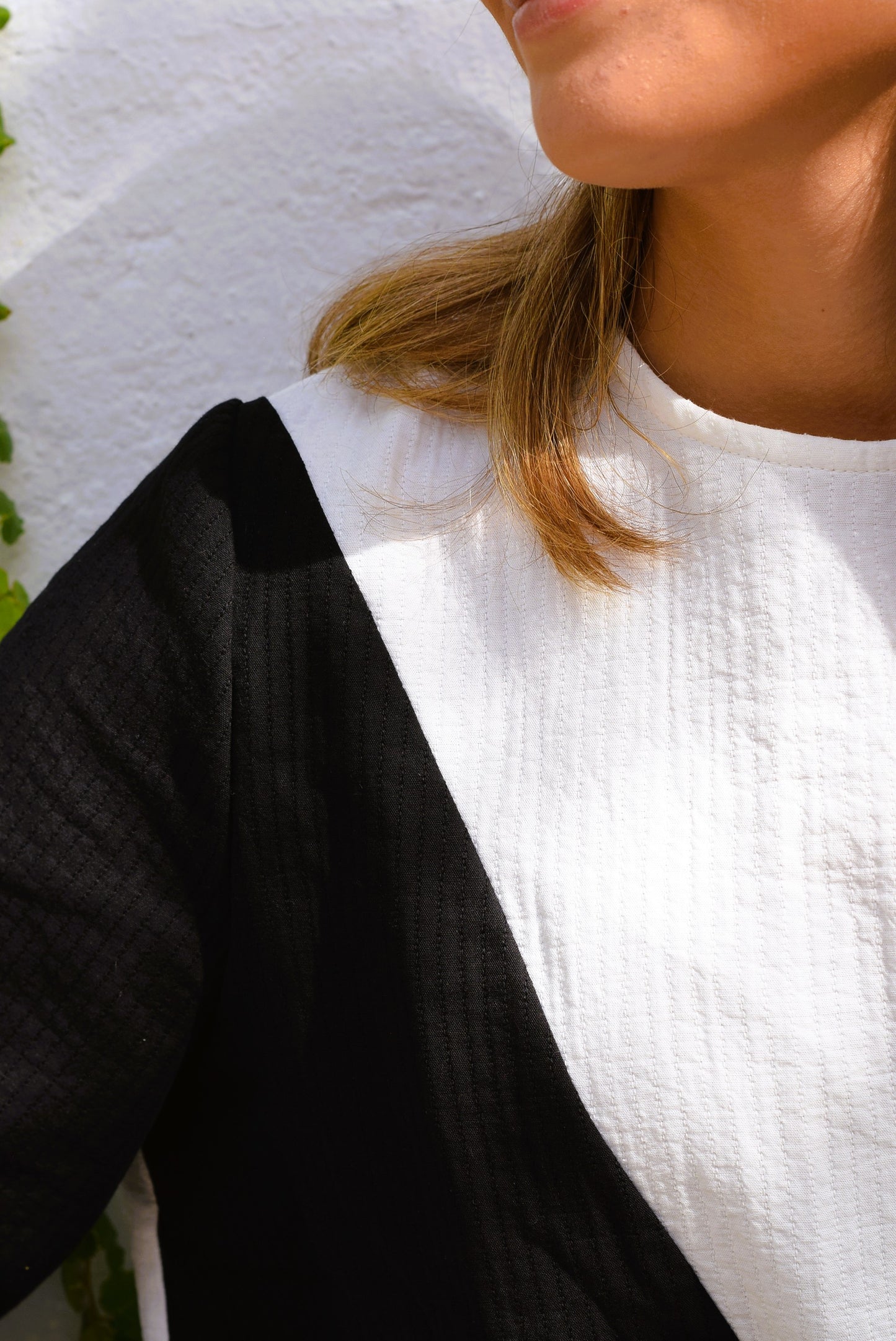 BLUSA CAROLA - NEGRA Y BLANCA