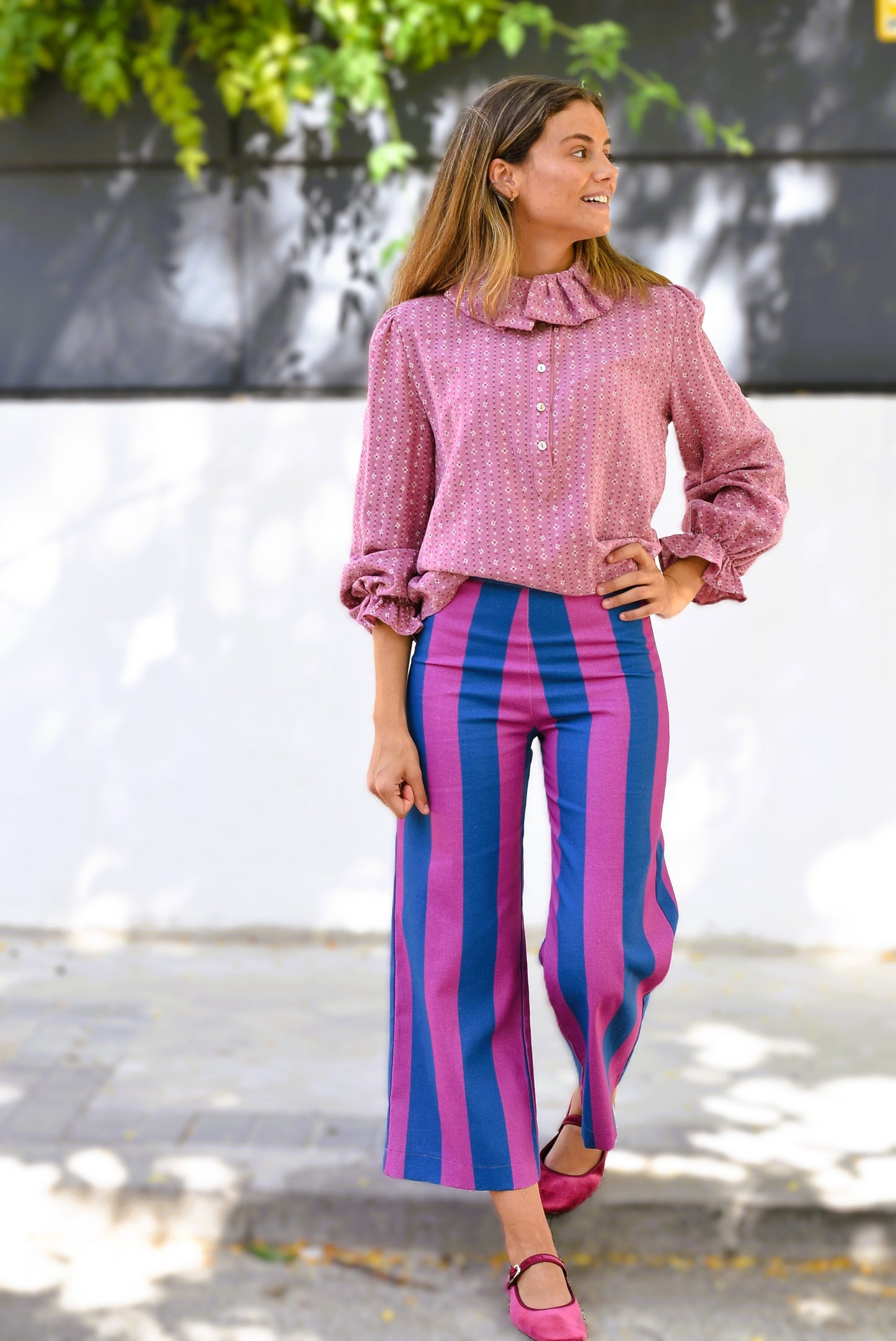 BLUSA CATALINA - FLOR ROSA
