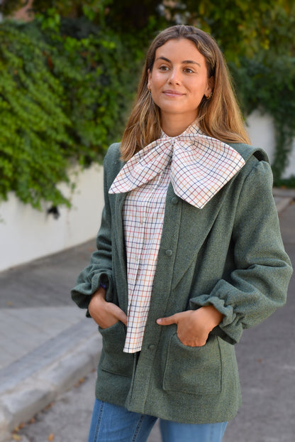 BLUSA RAFAELA - CUADRO MARRÓN - PREORDER 3 OCTUBRE