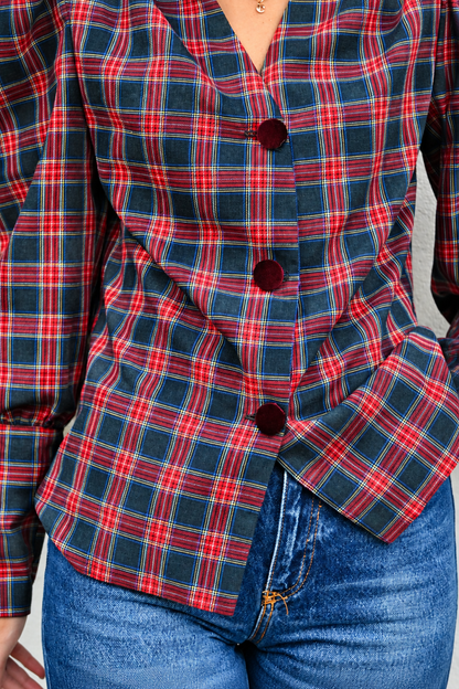 BLUSA FABIOLA - TARTAN GRIS