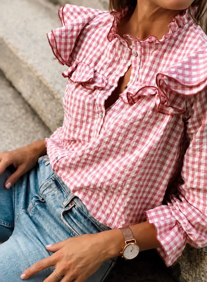 BLUSA OLIVIA - VICHY MALVA