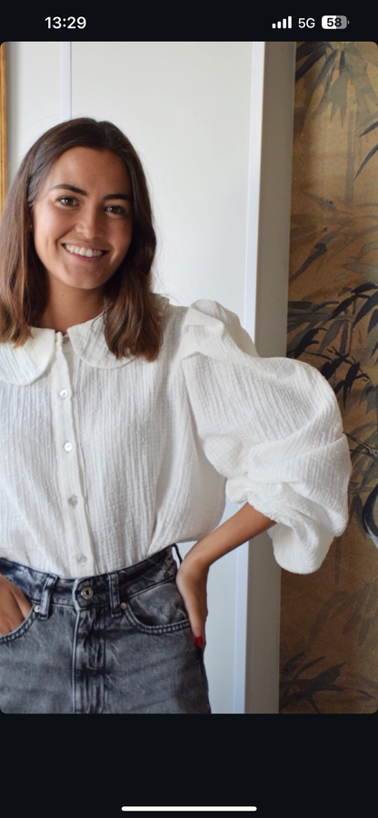 CAMISA JULIETA - PLUMETI BLANCO  - PREORDER 1 SEPTIEMBRE