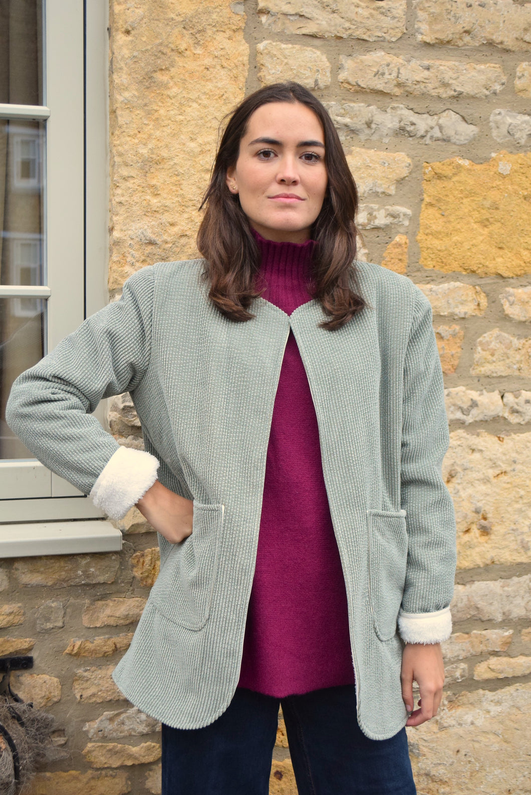 CHAQUETA MACARENA - PANA VERDE-