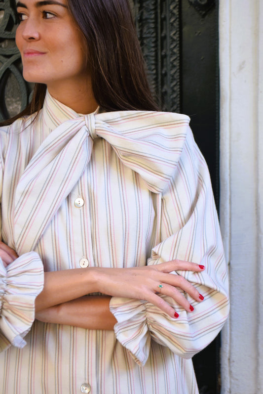 RAFAELA DRESS - COLORED STRIPES -