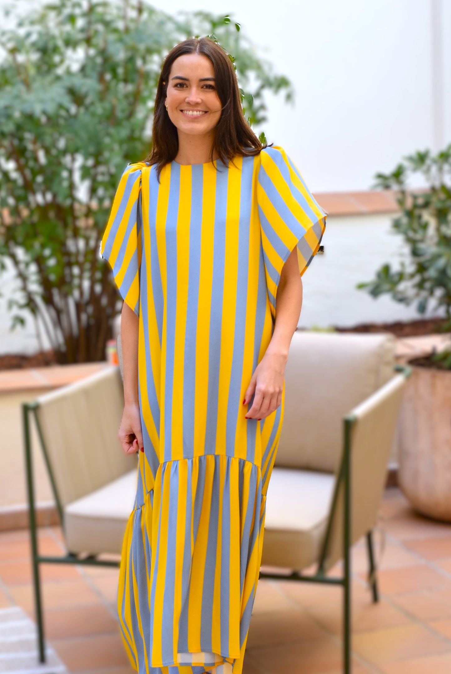 VESTIDO FILIPA - RAYAS AMARILLAS -