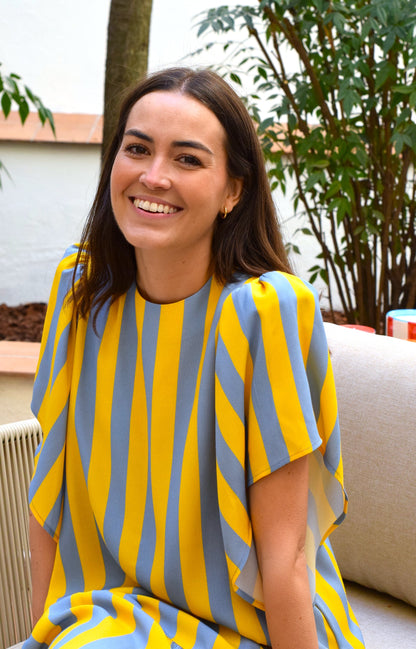 VESTIDO FILIPA - RAYAS AMARILLAS -