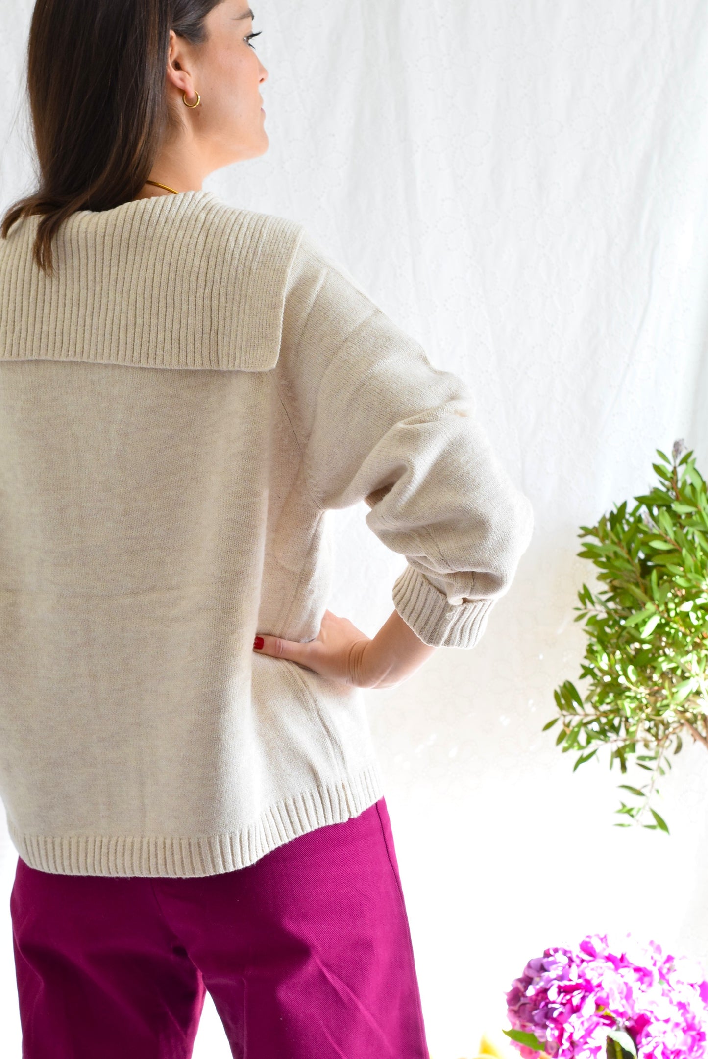 CHAQUETA MARINA - BEIGE