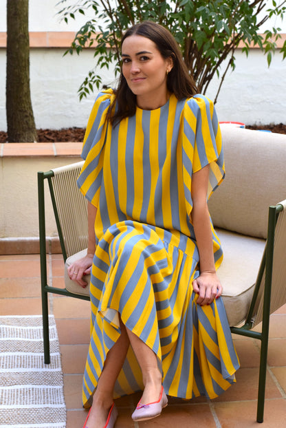 VESTIDO FILIPA - RAYAS AMARILLAS -