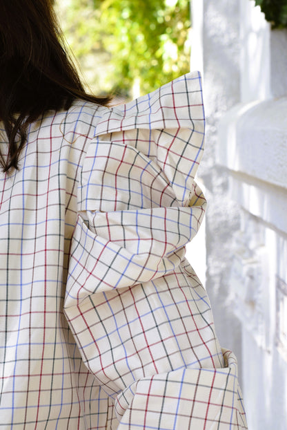 SOBRECAMISA BEGOÑA - CUADRO AZUL -