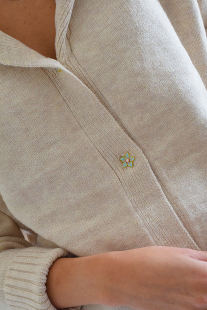 CHAQUETA MARINA - BEIGE