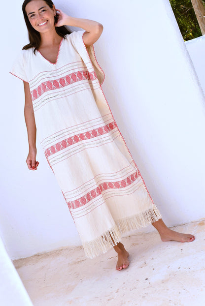 VESTIDO HUIPILE - ROSA