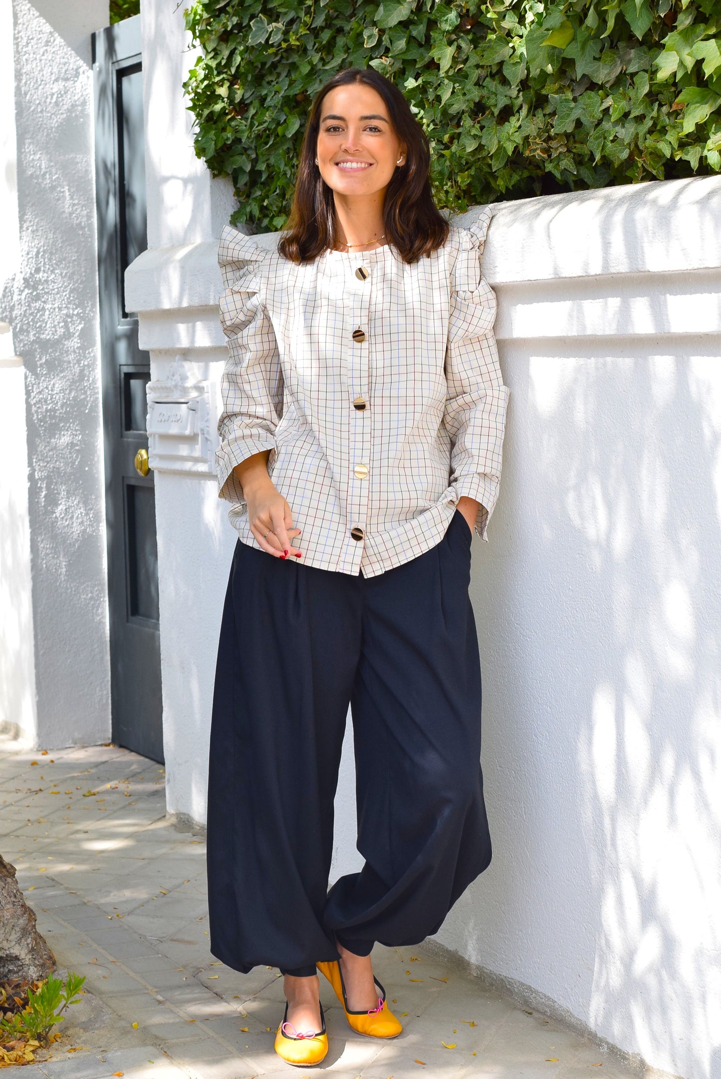 SOBRECAMISA BEGOÑA - CUADRO AZUL -