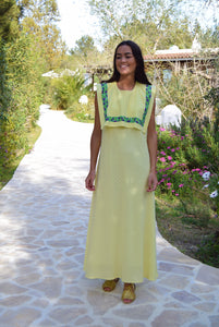 vestido plumeti amarillo