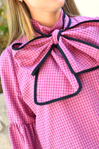 BLUSA GABRIELA -CUADRO ROSA