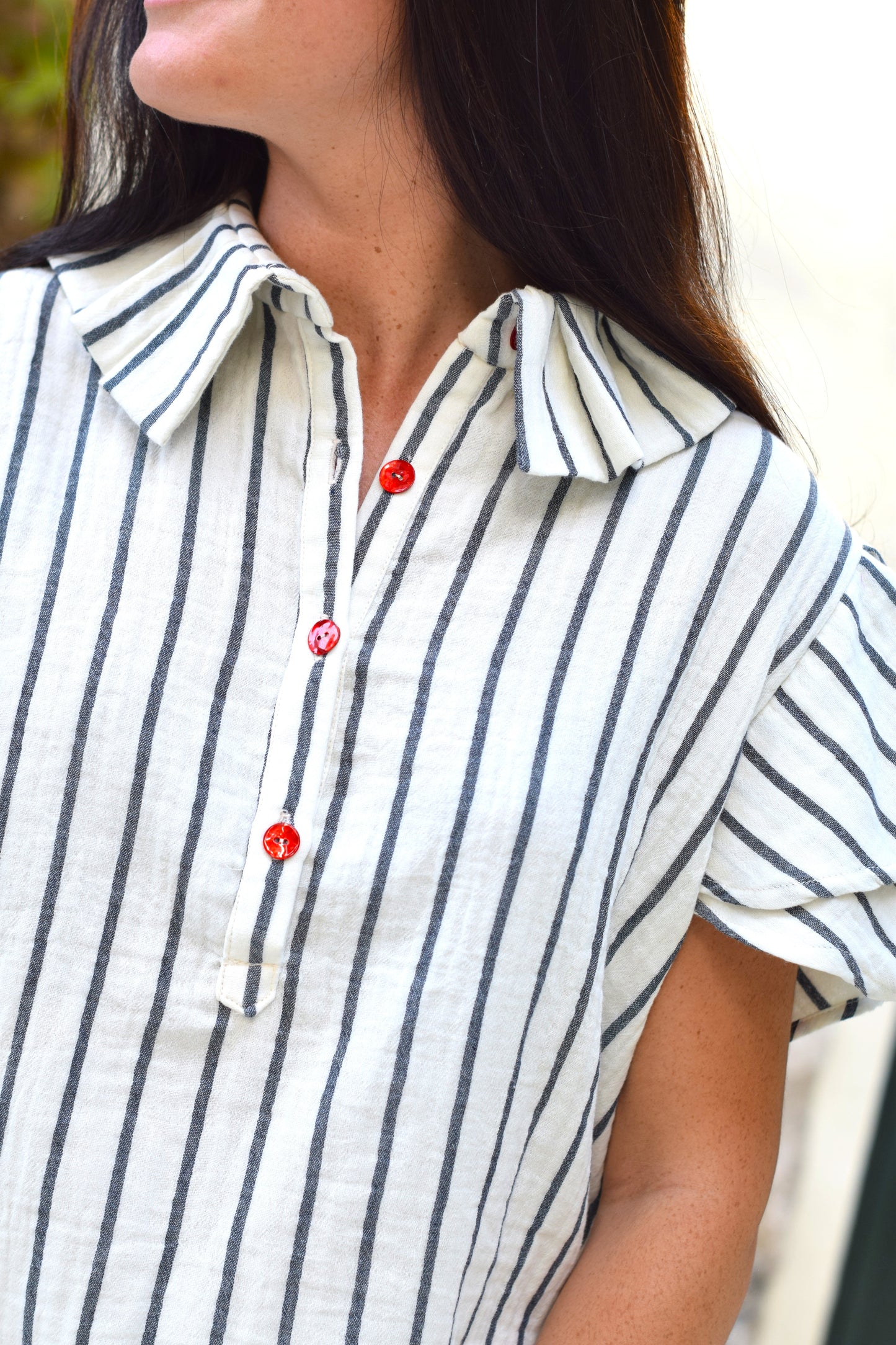 BLUSA CATALINA - RAYAS MARINO - PREORDER 5 DE JULIO